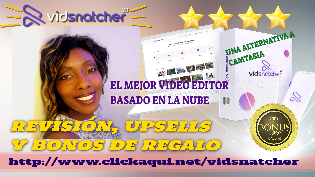 VIDSNATCHER. Crea Videos cautivadores.  Review and Bonuses. ⭐️⭐️⭐️⭐️⭐️