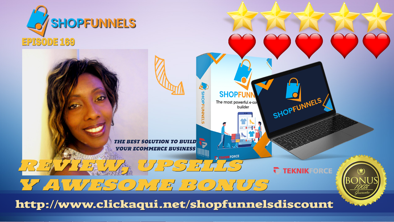 SHOPFUNNELS. REVIEW AND BONUSES. CREATE WONDERFUL ECOM STORES✨✨⭐️⭐️⭐️⭐️